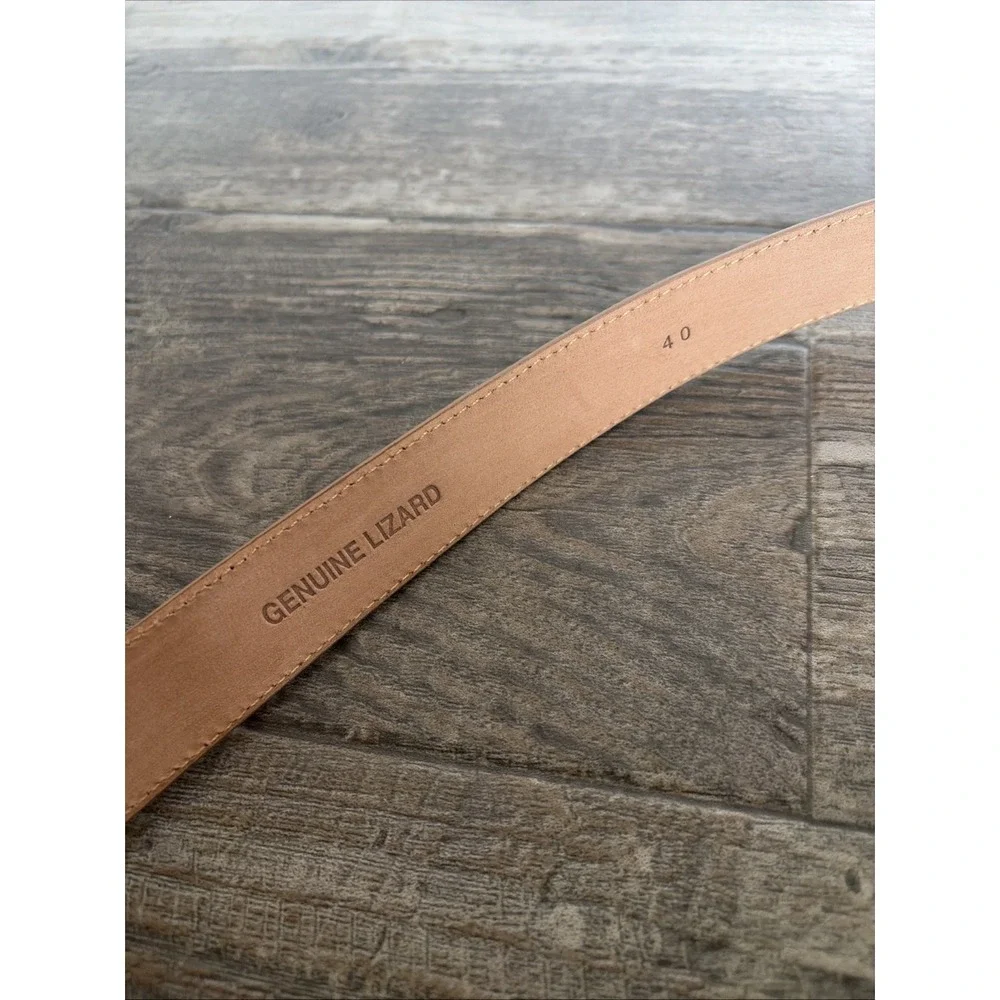 NWT PETER  MILLAR Crown Crafted Genuine Lizard Leather O-Ring Belt Size 40 $395
